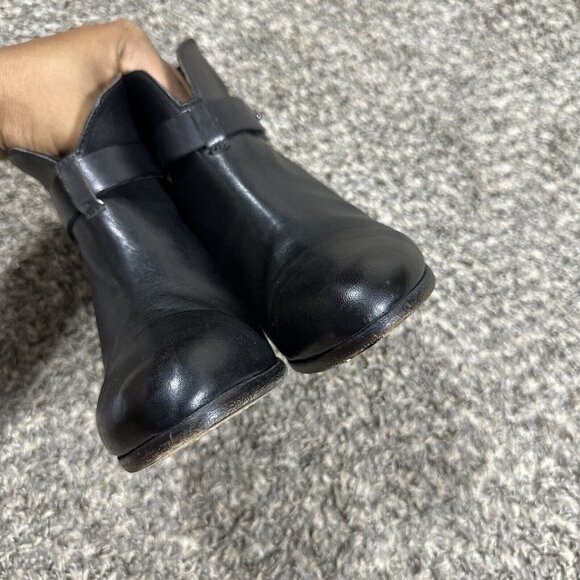 Rag & Bone Boots Black Harrow Leather Cuban Heel Ankle Boots Womens Sz 38 US 7,5 - Picture 8 of 9